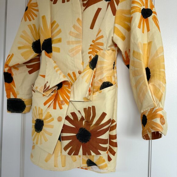 Jacquemus Le Collectionneuse Jacket Mini Dress Allover Floral Print Sz 36 - Picture 7 of 12